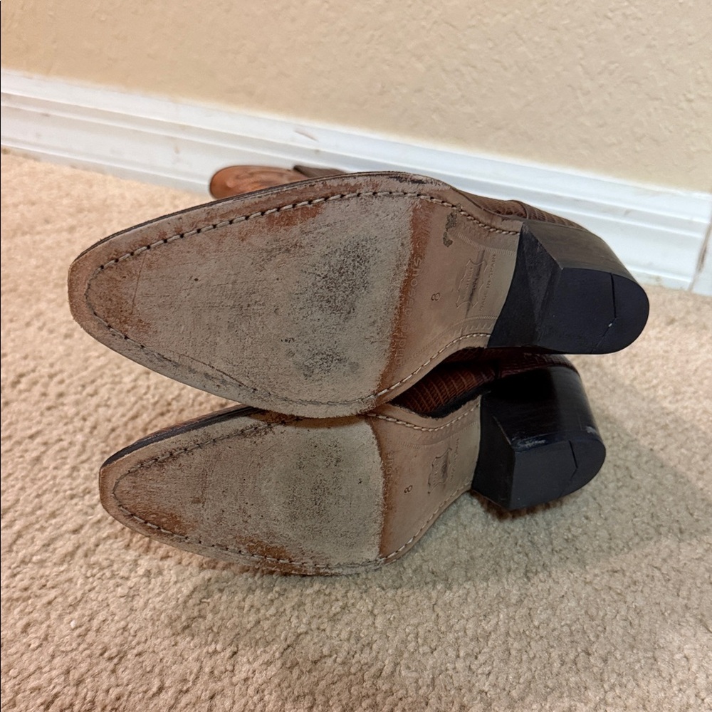 Brown Western Leather Boots - Picture 2 of 4